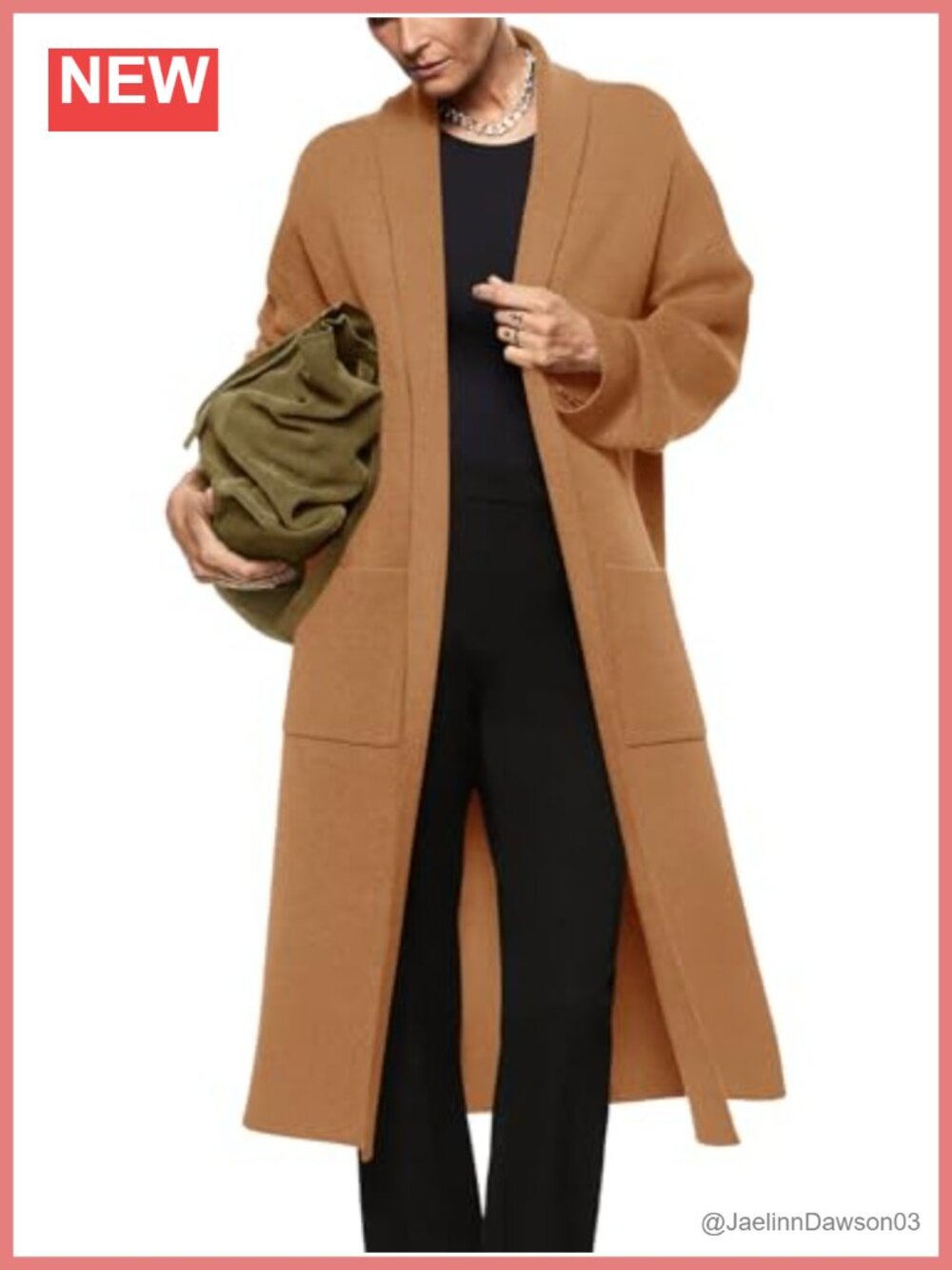 Oversized Open Front Long Sleeve Maxi Cardigan